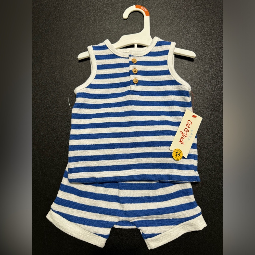 Baby Cat & Jack two piece short set 6–9 months